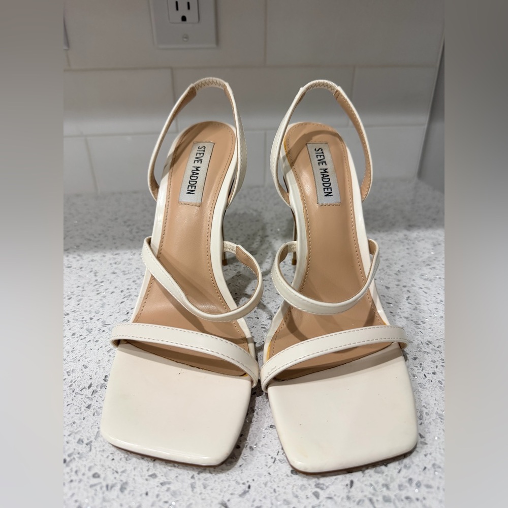 Steve Madden Women's Cream Strappy Heels